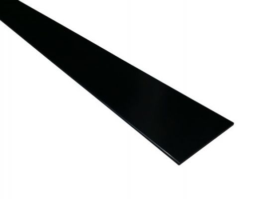 Plastic plate ABS 5mm Black 1000 x 100 mm (100 x 10 cm) Protective foil one side and Made in Germany